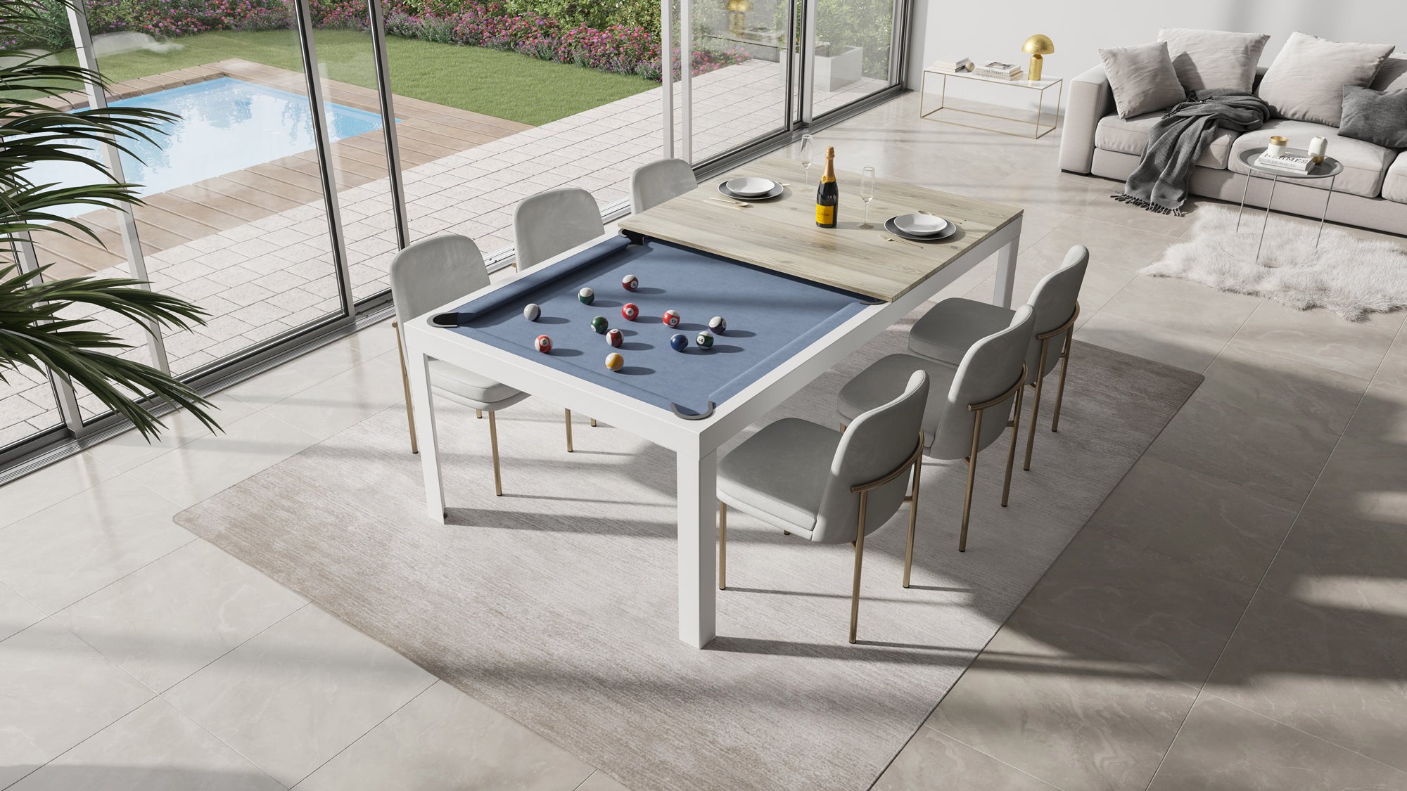 CONVER-TABLE : La table de billard et de salle à manger au design le plus  astucieux